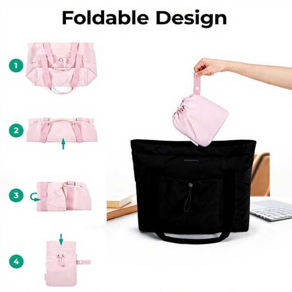 Sac à main femme pliable Bagsmart Cabas voyage ordinateur