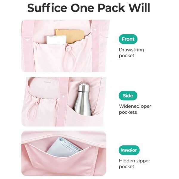 Sac à main femme pliable Bagsmart Cabas voyage ordinateur