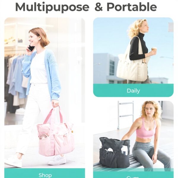 Sac à main femme pliable Bagsmart Cabas voyage ordinateur