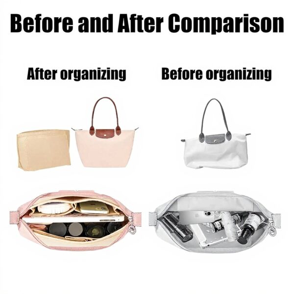 Organiseur de sac Longchamp Le Pliage M COONE feutre poches