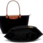 Organiseur sac Longchamp Le Pliage feutre noir rangement