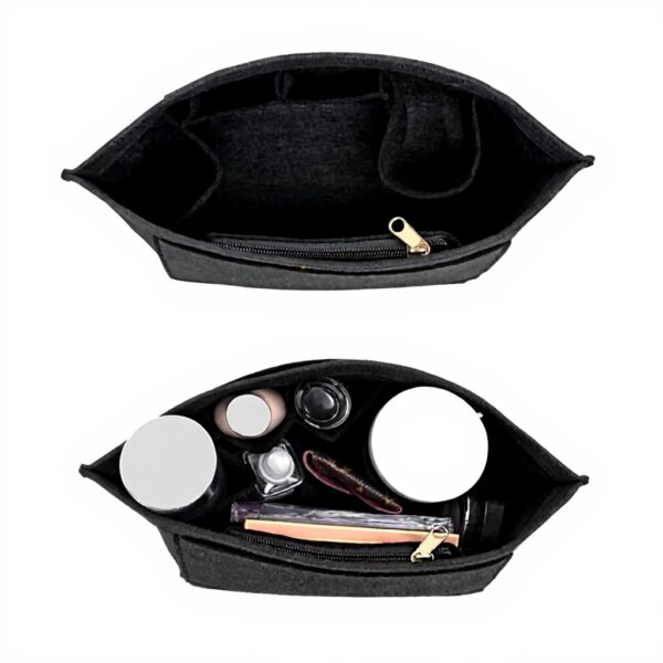 Organiseur sac Longchamp Le Pliage feutre noir rangement