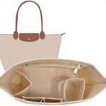 Organiseur sac Longchamp Le Pliage S feutre léger beige