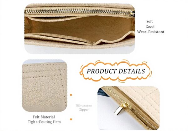 Organisateur sac Longchamp GMMG feutre poches multiples mini