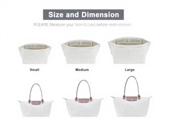 Insert sac Longchamp Le Pliage LOUKAYCCI feutre organiseur