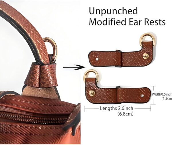 Bandouliere Sac a Main Cuir Réglable QIUTIMIY Noir-or-2