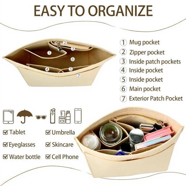 Organiseur sac à main Amexo feutre pliable Longchamp L