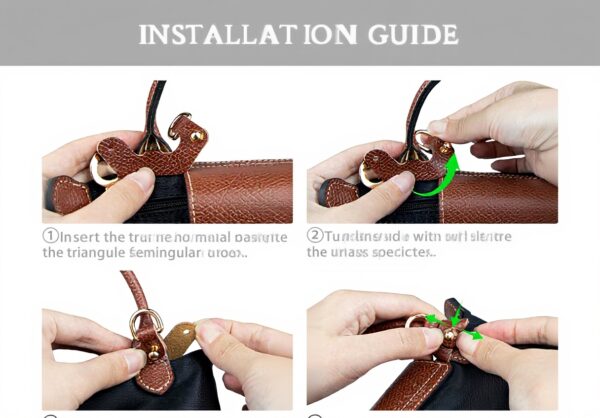 Sangle Longchamp Le Pliage Mini SOPROM cuir réglable gris