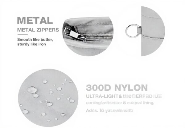 Organiseur sac main Betoores nylon gris extra large