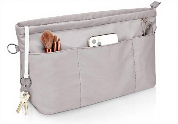 Organiseur sac main Betoores nylon gris extra large