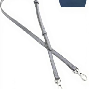 Bandeau cuir sac Longchamp DDuo réglable bleu femme