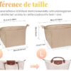 Organiseur sac Longchamp GADITIEK feutre beige compartiments