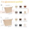 Organiseur sac Longchamp GADITIEK feutre beige compartiments