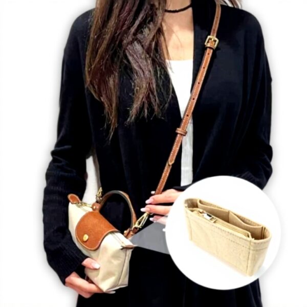 Organisateur sac Longchamp GMMG bandouliere reglable