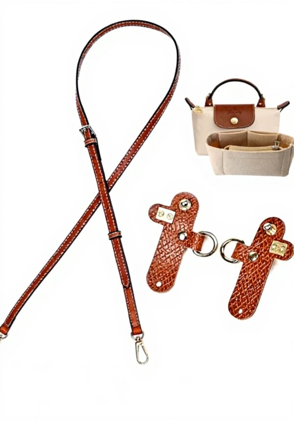 Bandouliere Longchamp Mini lomdung cuir réglable sans