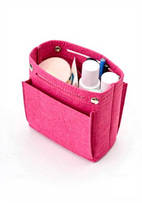 Organiseur sac à main feutre Mausouca Rose Rouge