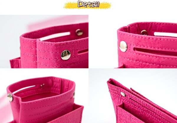 Organiseur sac à main feutre Mausouca Rose Rouge