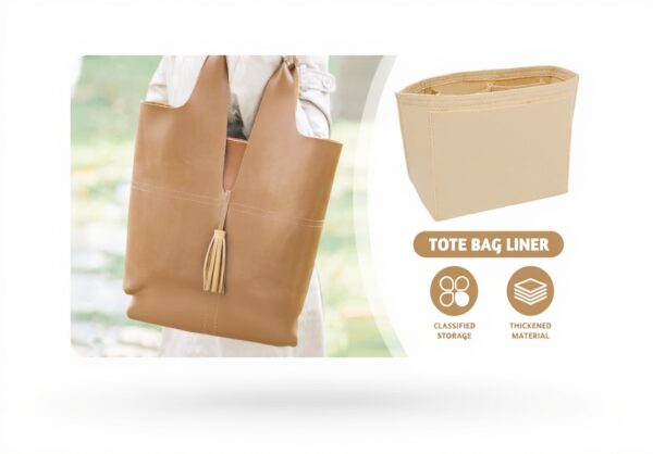 Organiseur sac Mritrit feutre pliable multi-poches grand sac