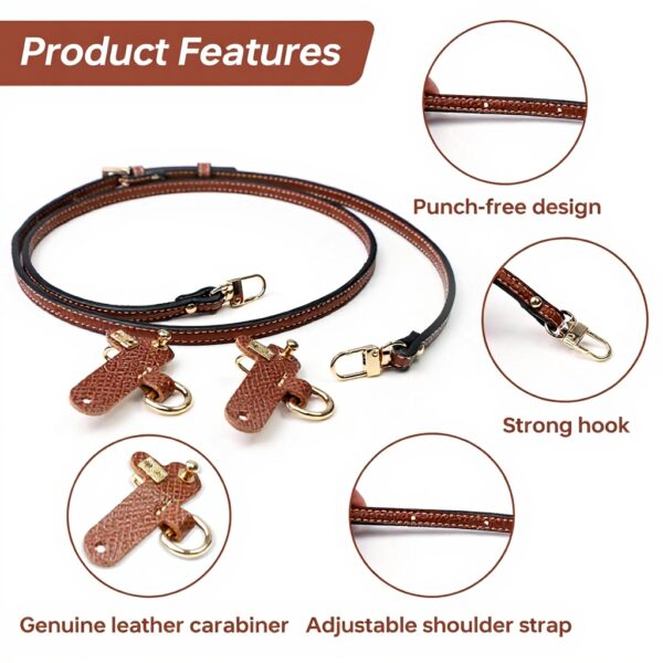 Sangle Longchamp Mini NVGVUP cuir réglable pour voyages