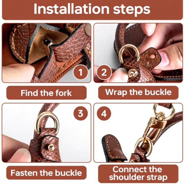 Sangle Longchamp Mini NVGVUP cuir réglable pour voyages