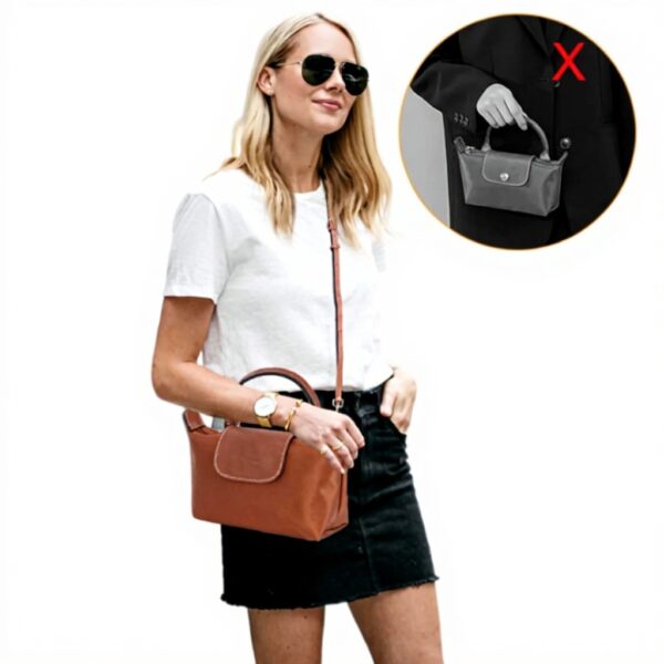 PMELCXD bandoulière sac Longchamp cuir ajustable femme