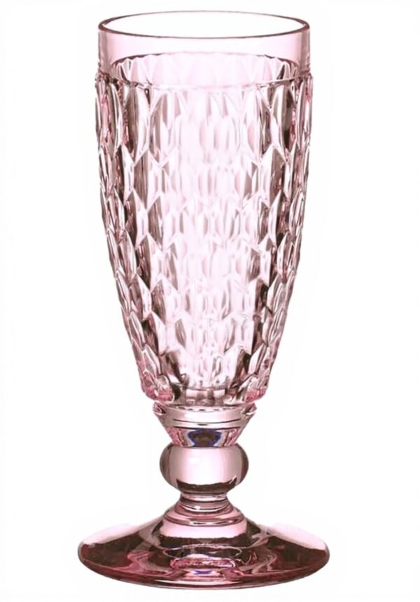 Flûte à champagne Villeroy Boch Boston rose design relief