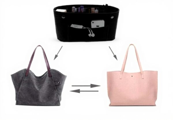 Organisateur de sac YXBQueen feutre rigide poches