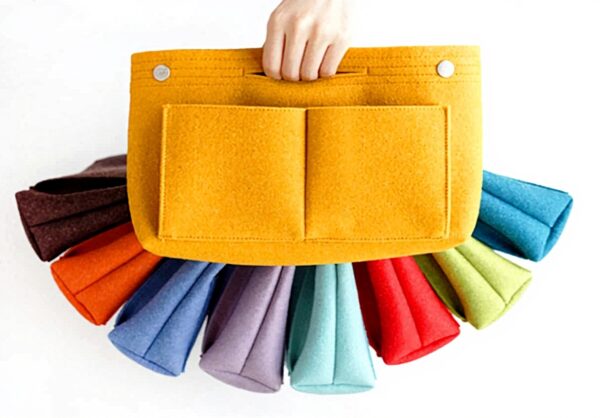 Organisateur de sac YXBQueen feutre rigide poches
